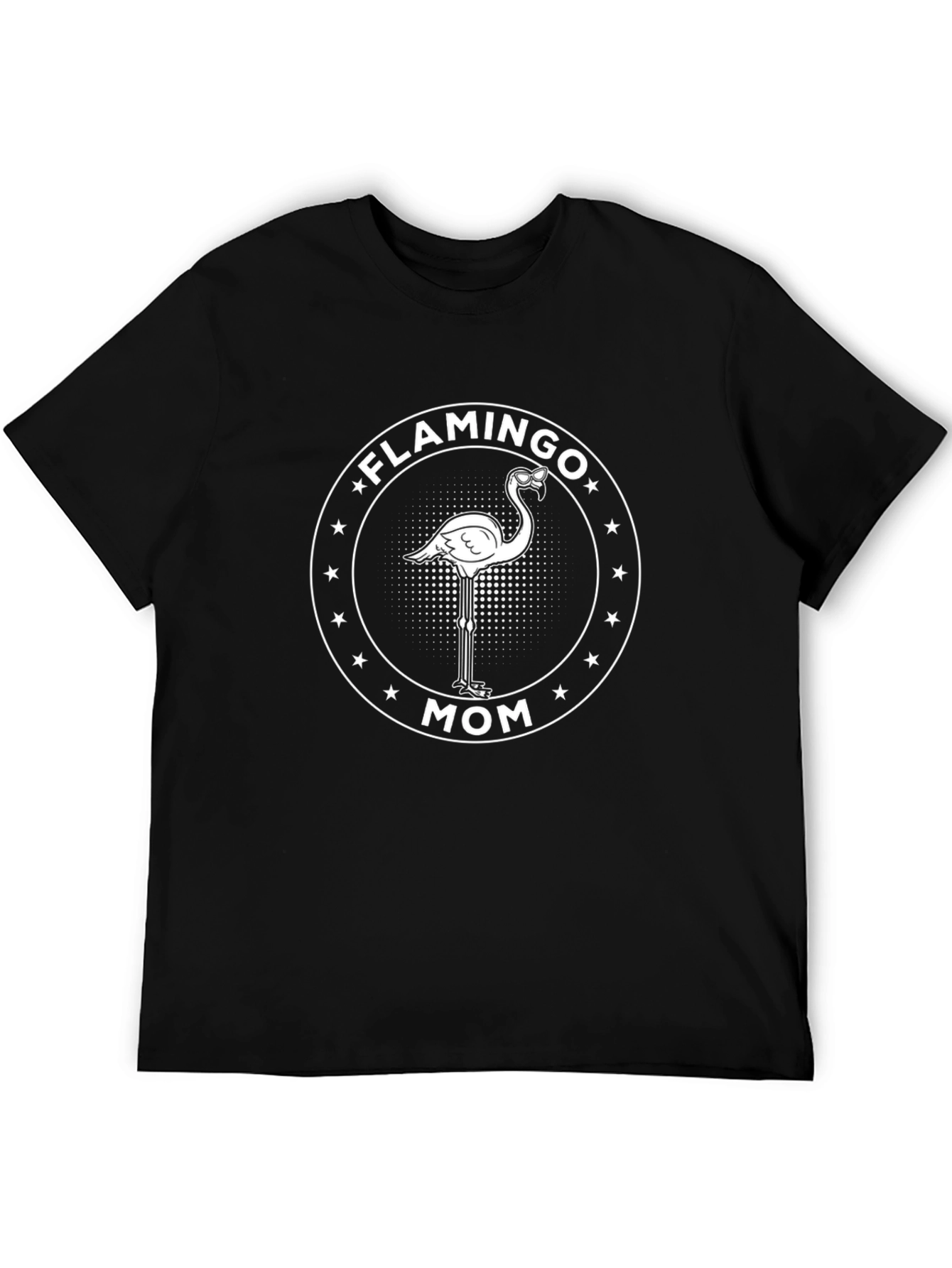 Flamingo Mom Graphic T-Shirt - Trendy Black Tee