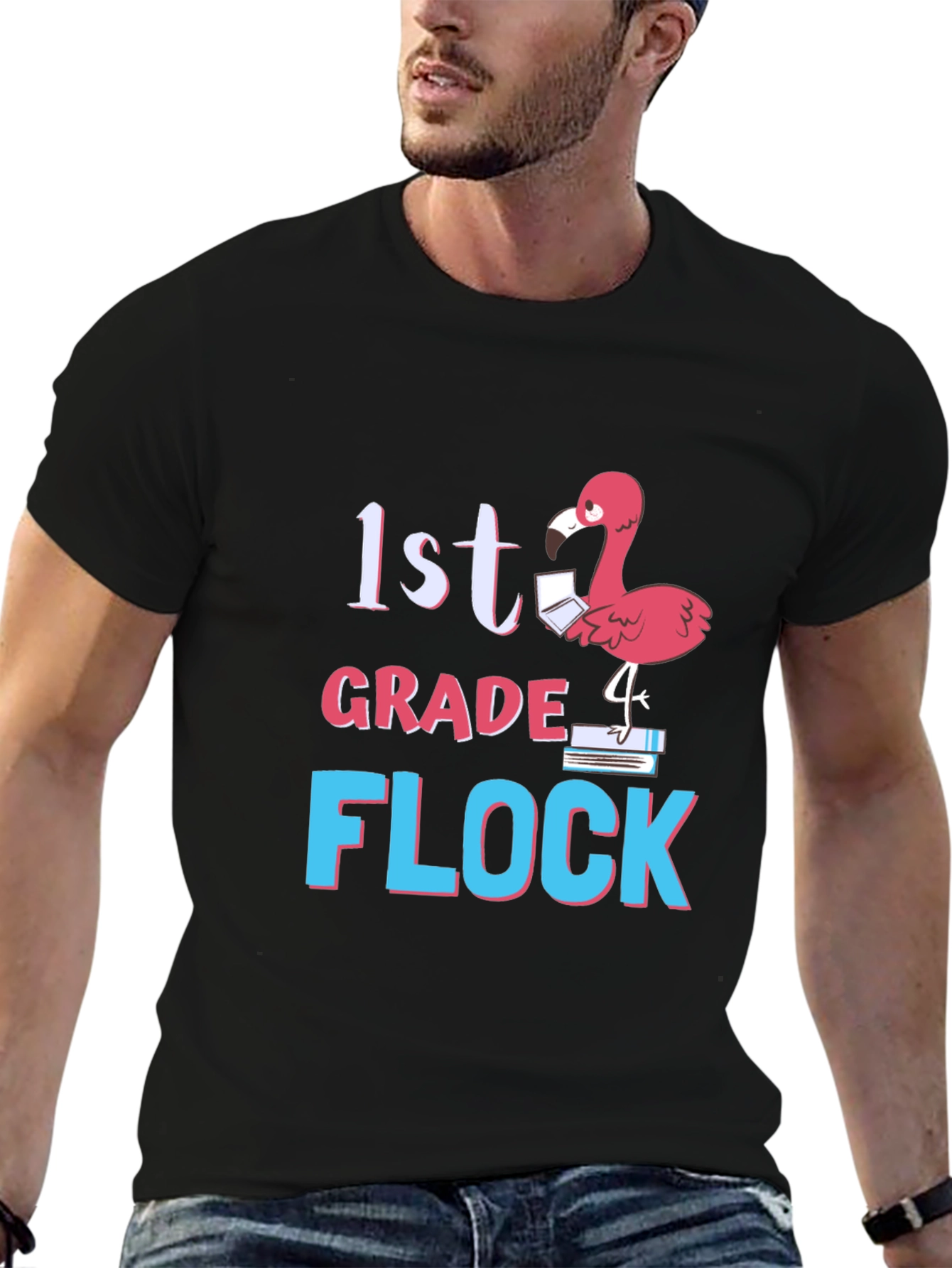 1st Grade Flock Flamingo T-Shirt
