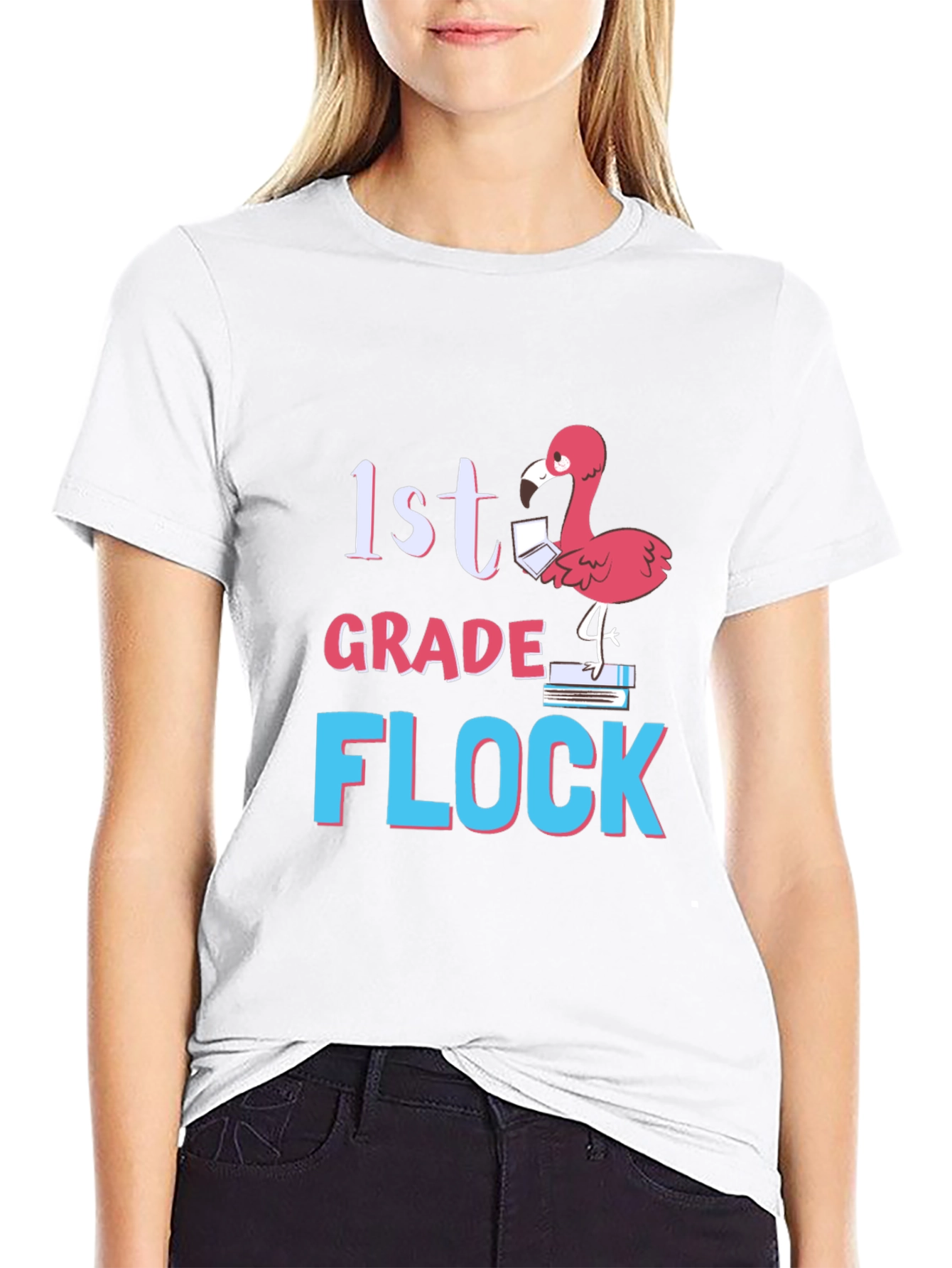 1st Grade Flock Flamingo T-Shirt