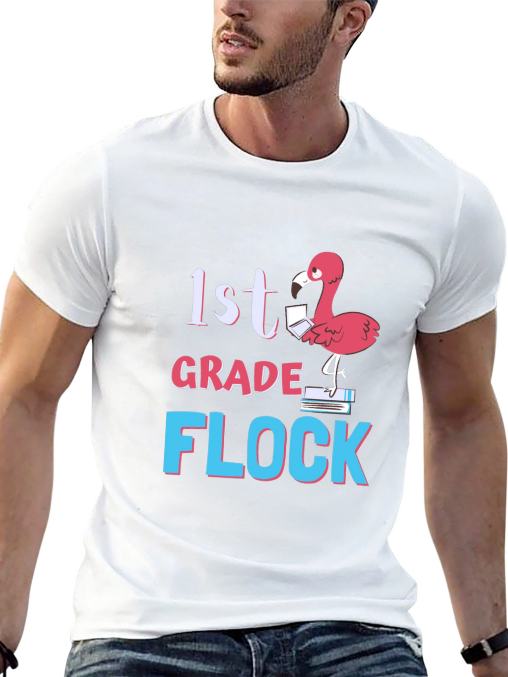 1st Grade Flock Flamingo T-Shirt