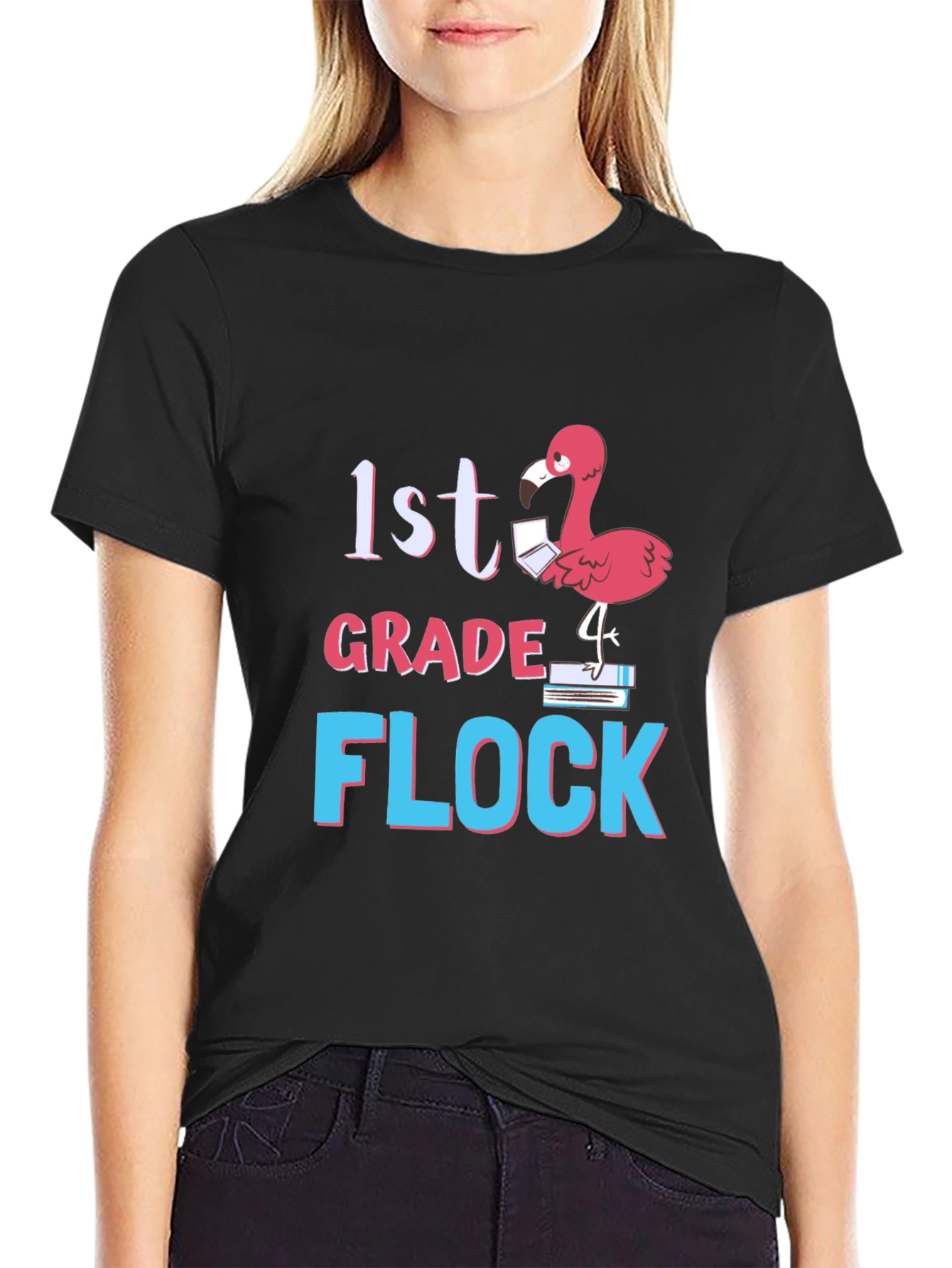 1st Grade Flock Flamingo T-Shirt