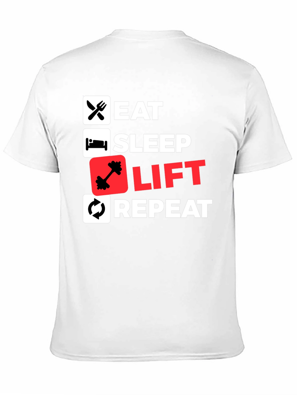 Eat Sleep Lift Repeat Black T-Shirt