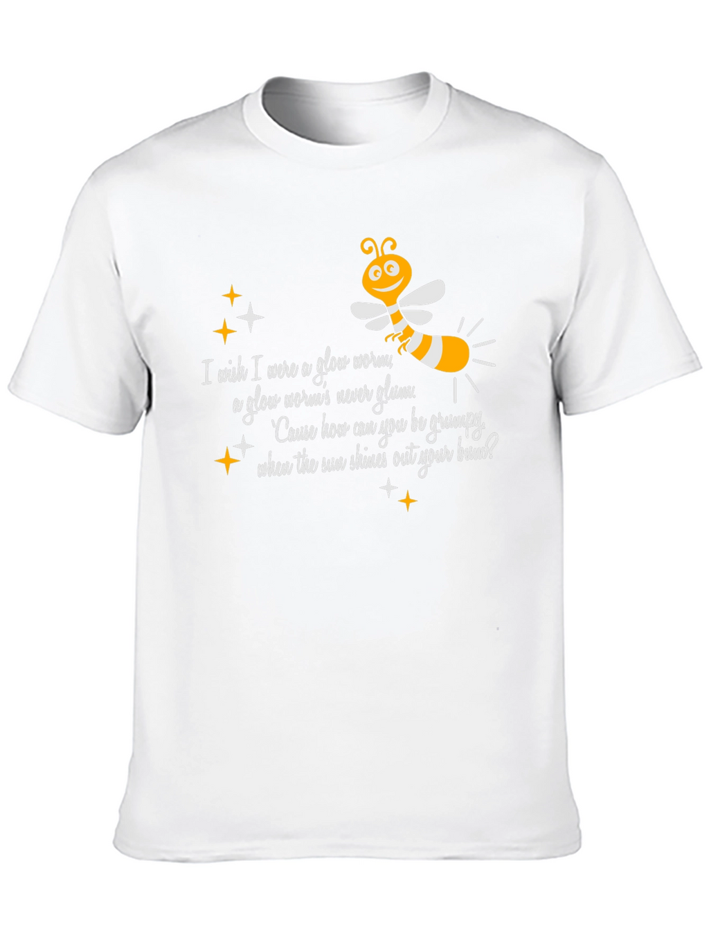 Glow Worm Tee:  Happy-Go-Lucky Graphic T-Shirt