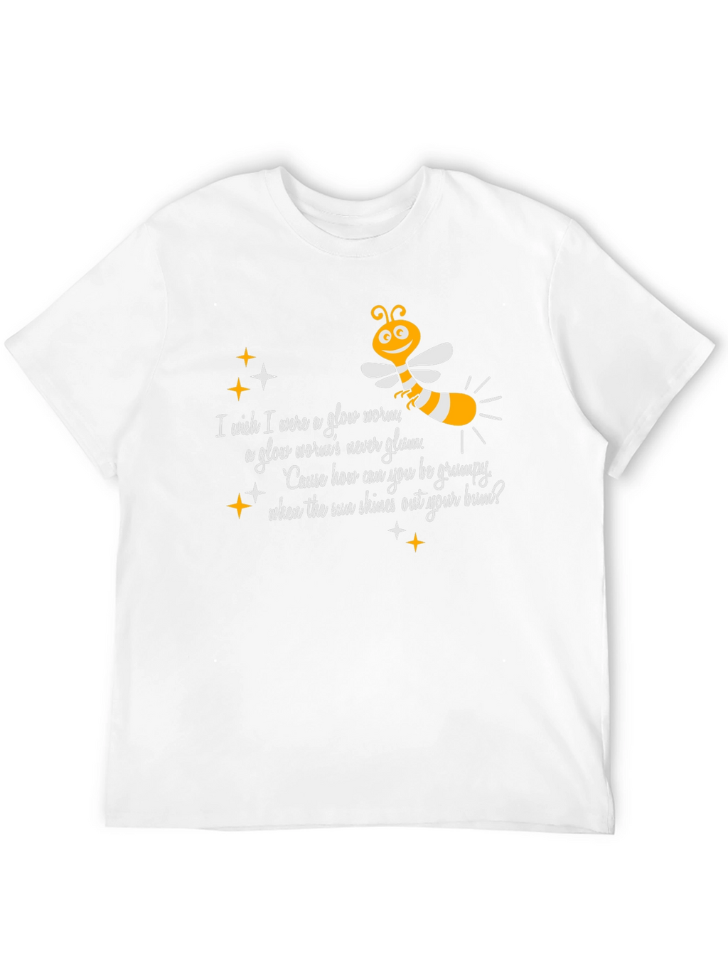 Glow Worm Tee:  Happy-Go-Lucky Graphic T-Shirt