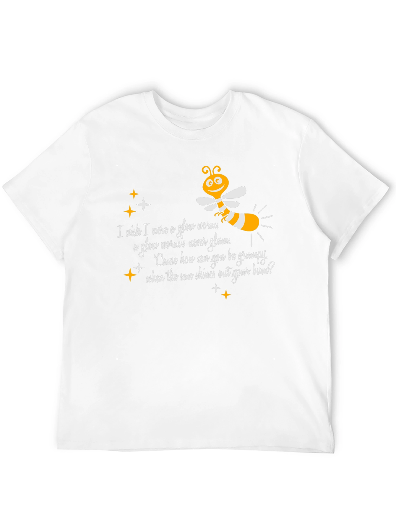 Glow Worm Tee:  Happy-Go-Lucky Graphic T-Shirt