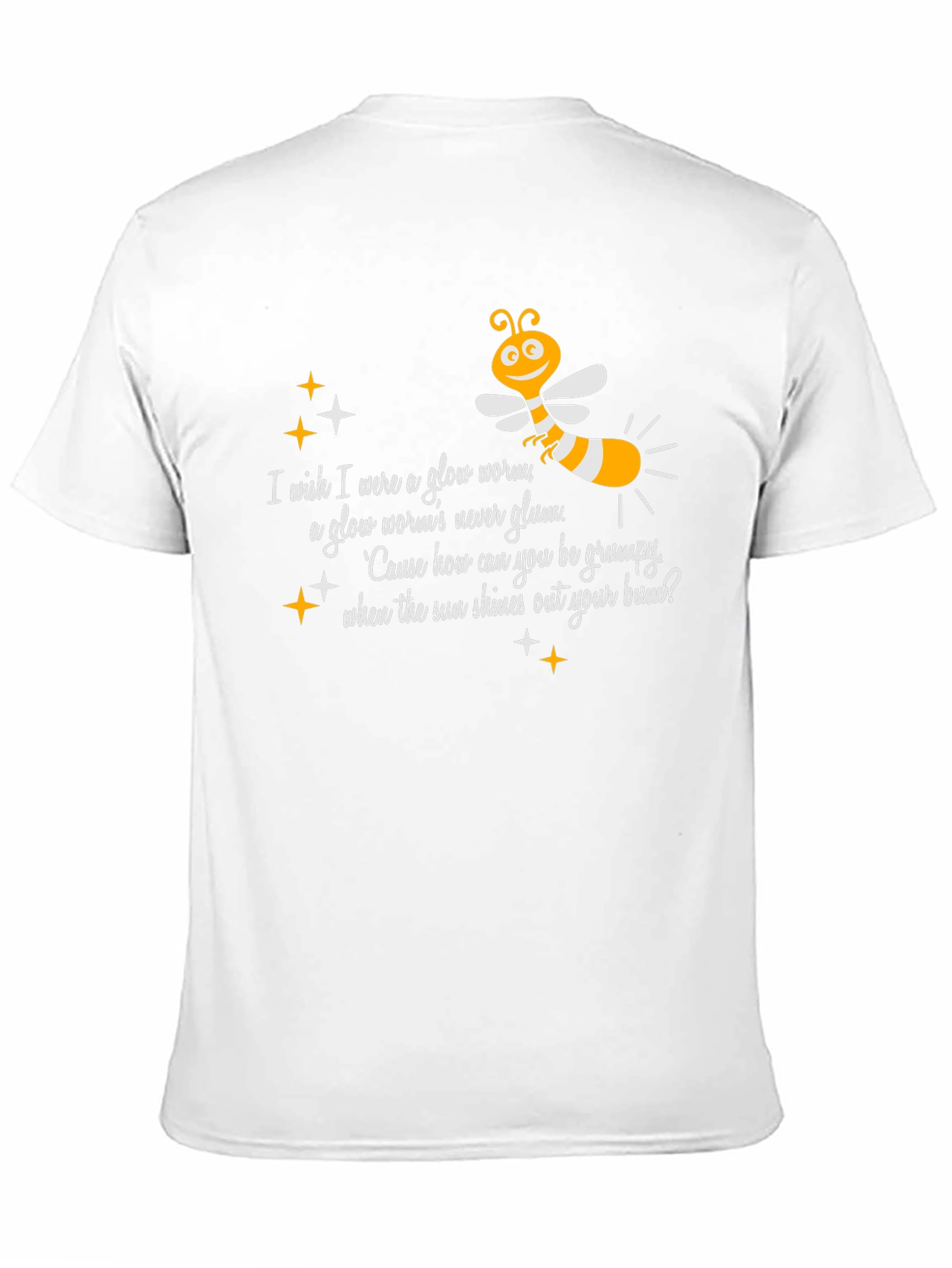 Glow Worm Tee:  Happy-Go-Lucky Graphic T-Shirt