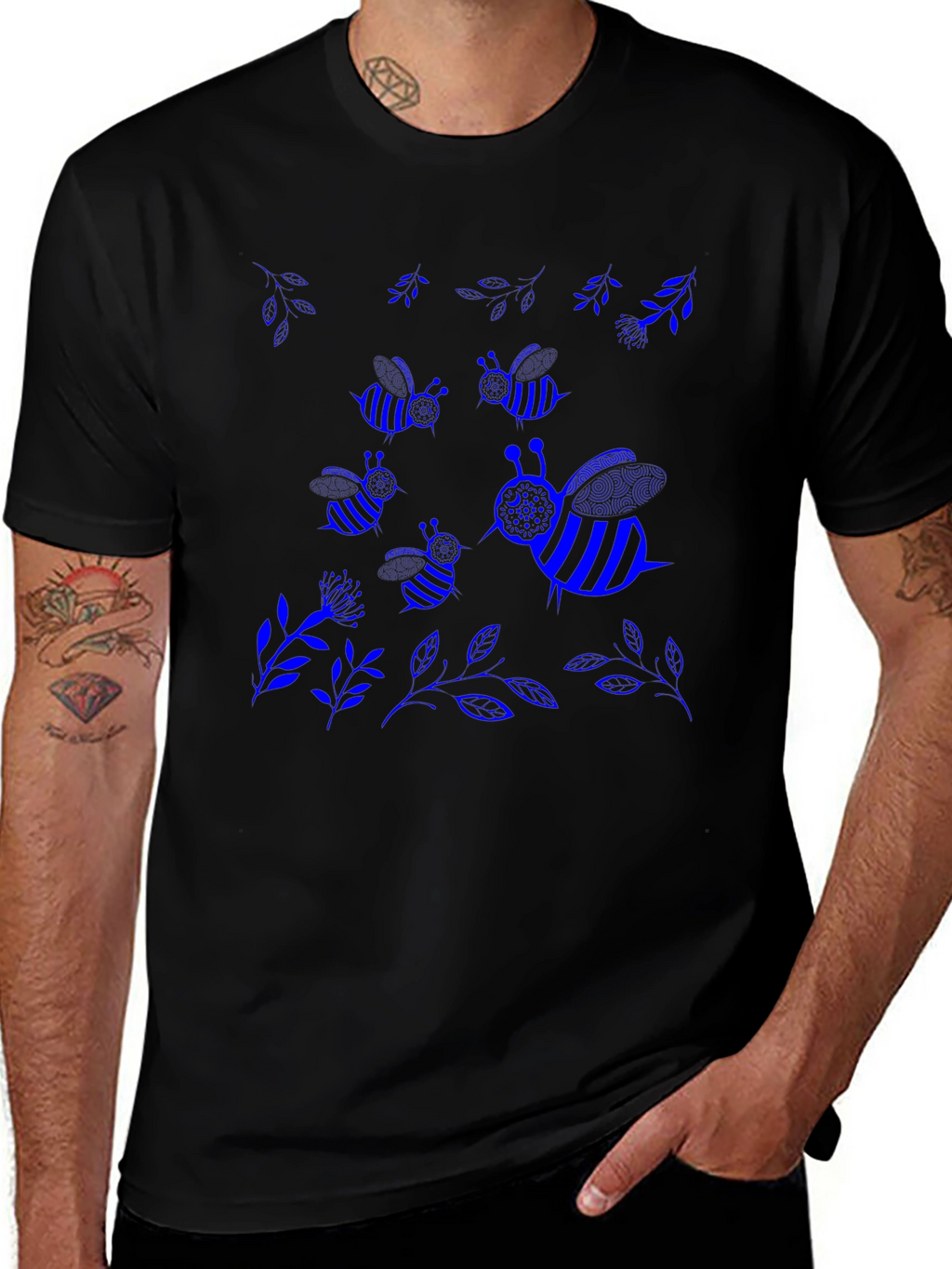 Bee Graphic Black T-Shirt