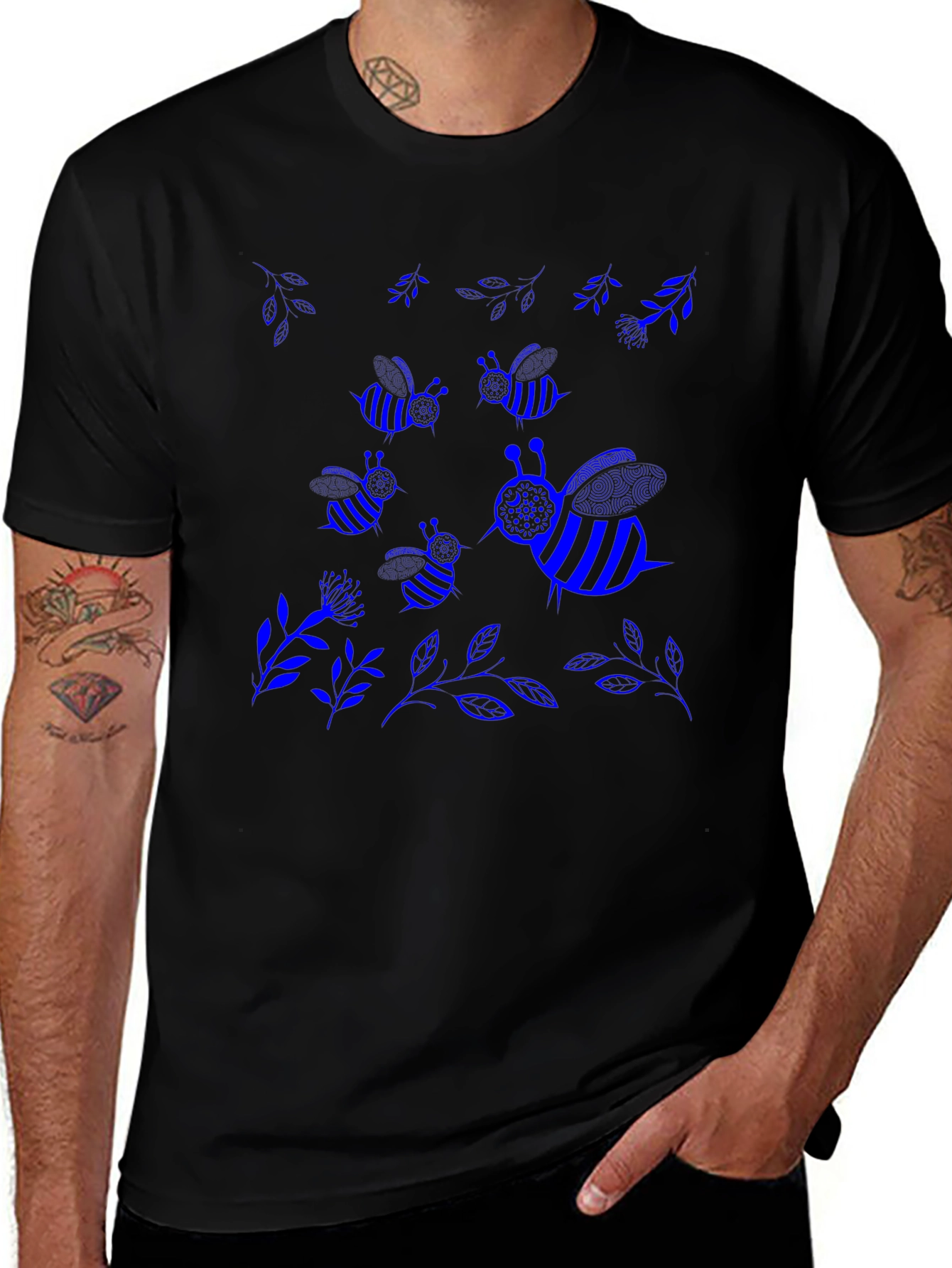 Bee Graphic Black T-Shirt
