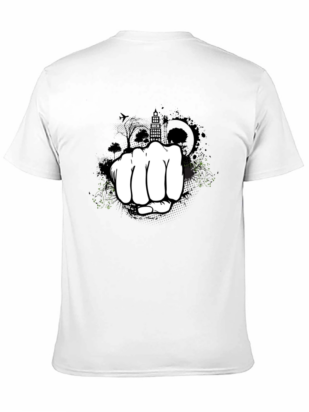 Urban Fist Graphic Tee - Black Cotton Blend Shirt