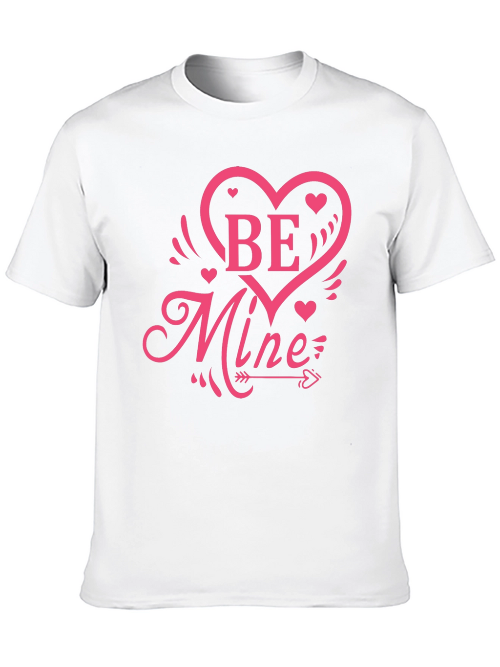 Be Mine Heart Graphic Black T-Shirt