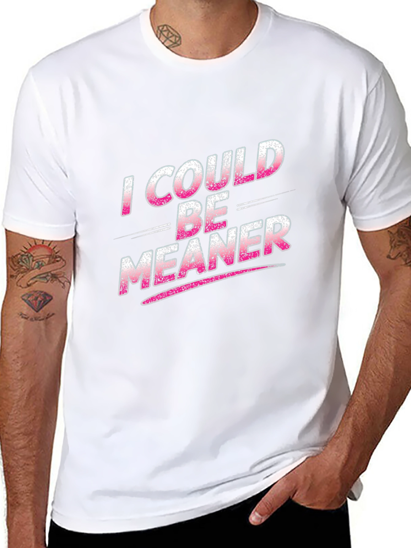 I Could Be Meaner Black T-Shirt