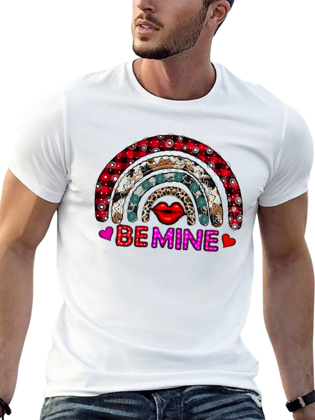 Be Mine Valentines Rainbow T-Shirt