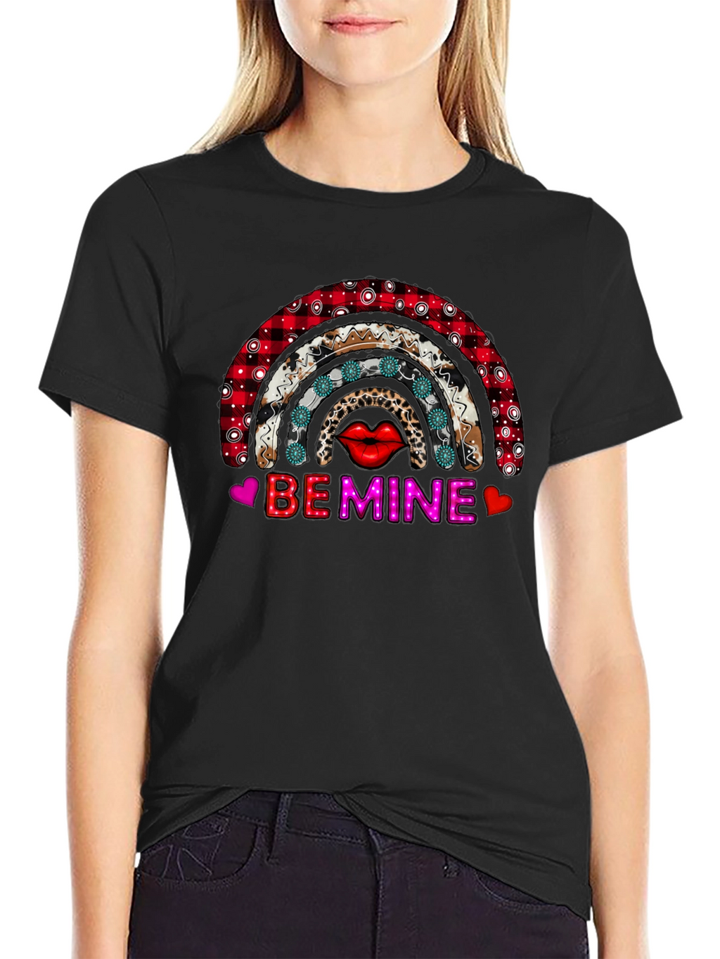 Be Mine Valentines Rainbow T-Shirt