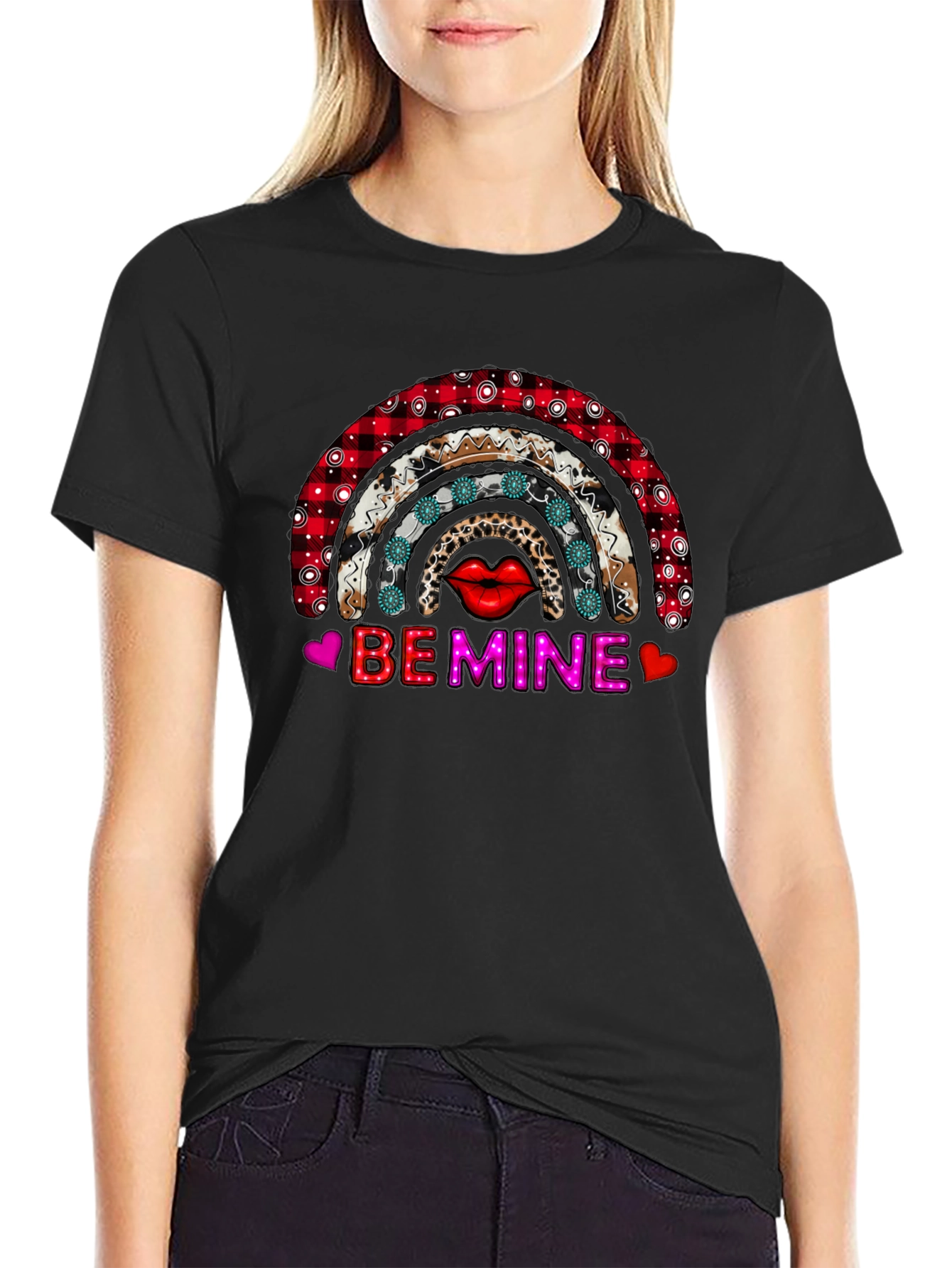 Be Mine Valentines Rainbow T-Shirt