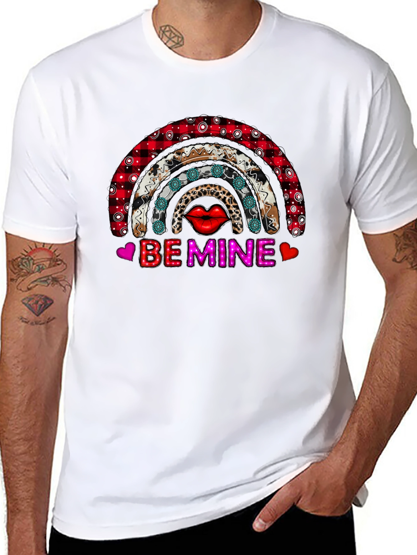 Be Mine Valentines Rainbow T-Shirt
