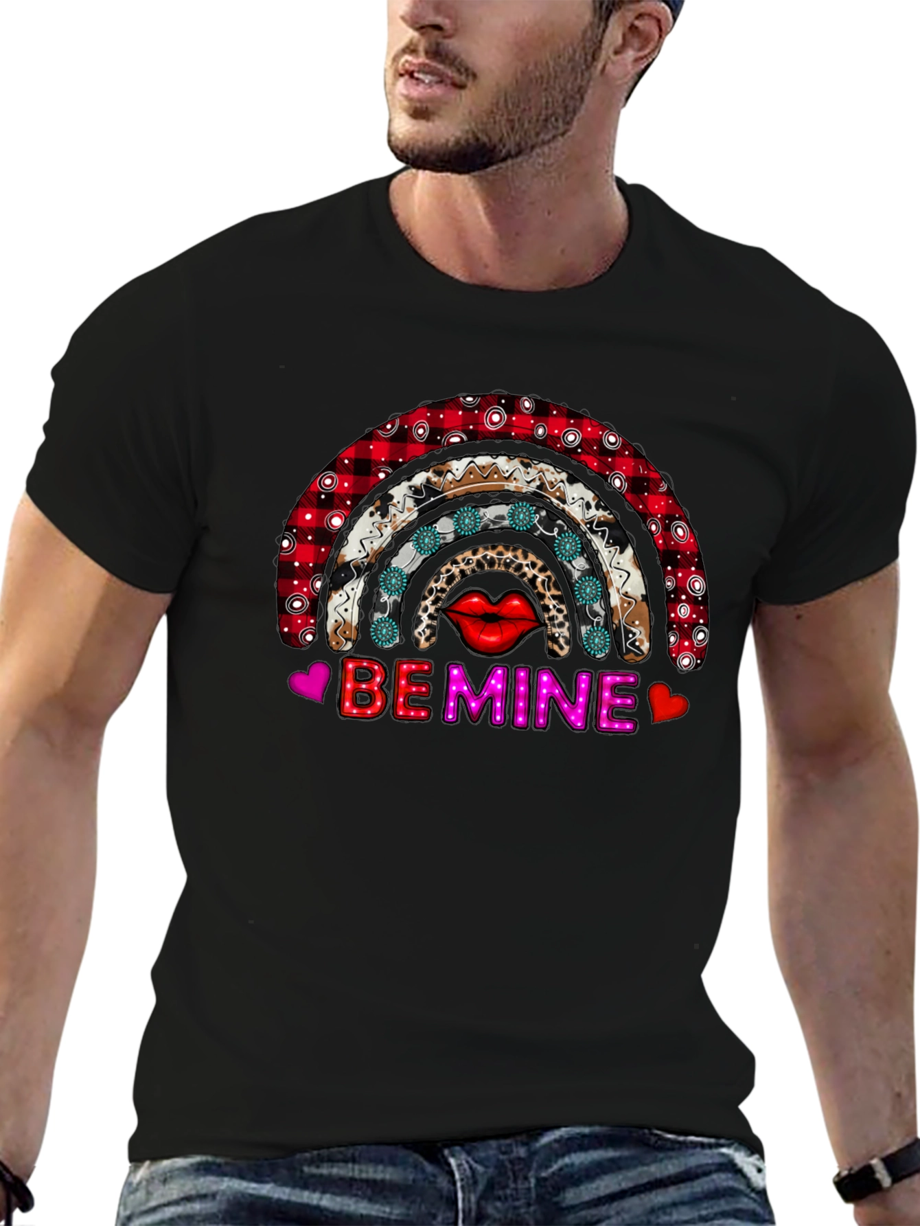 Be Mine Valentines Rainbow T-Shirt