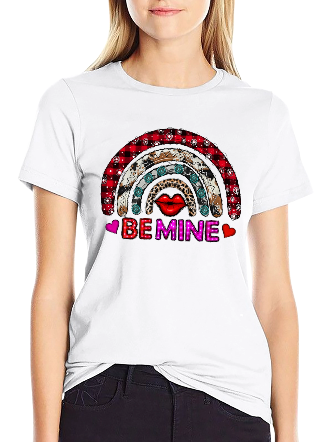 Be Mine Valentines Rainbow T-Shirt