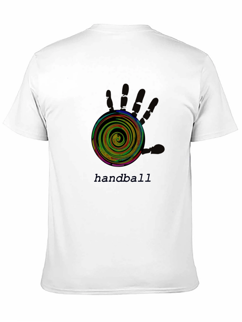 Handball Graphic Tee - Black Cotton T-Shirt