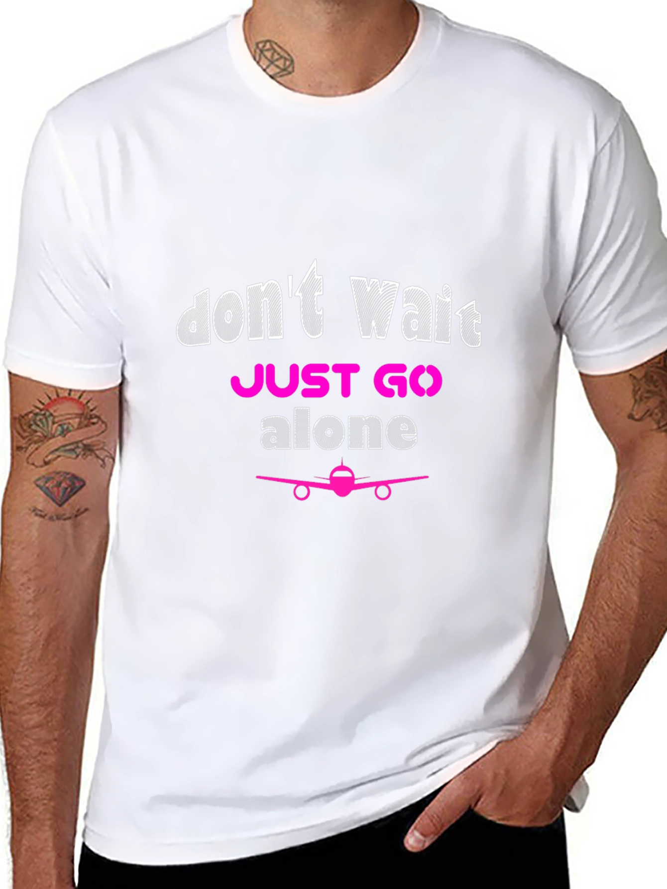 Dont Wait Just Go Alone Airplane T-Shirt