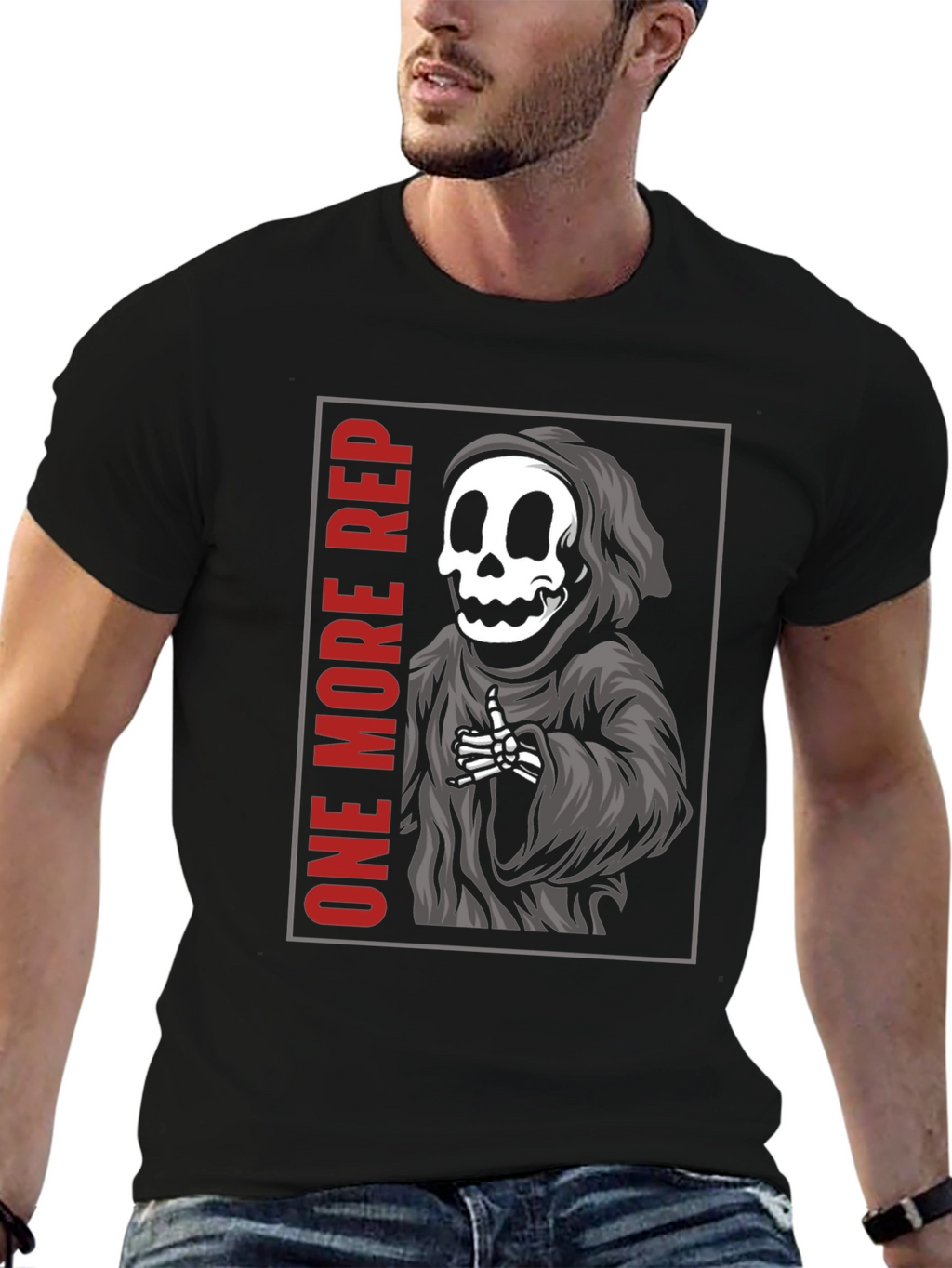 One More Rep Reaper T-Shirt - Gym Motivation