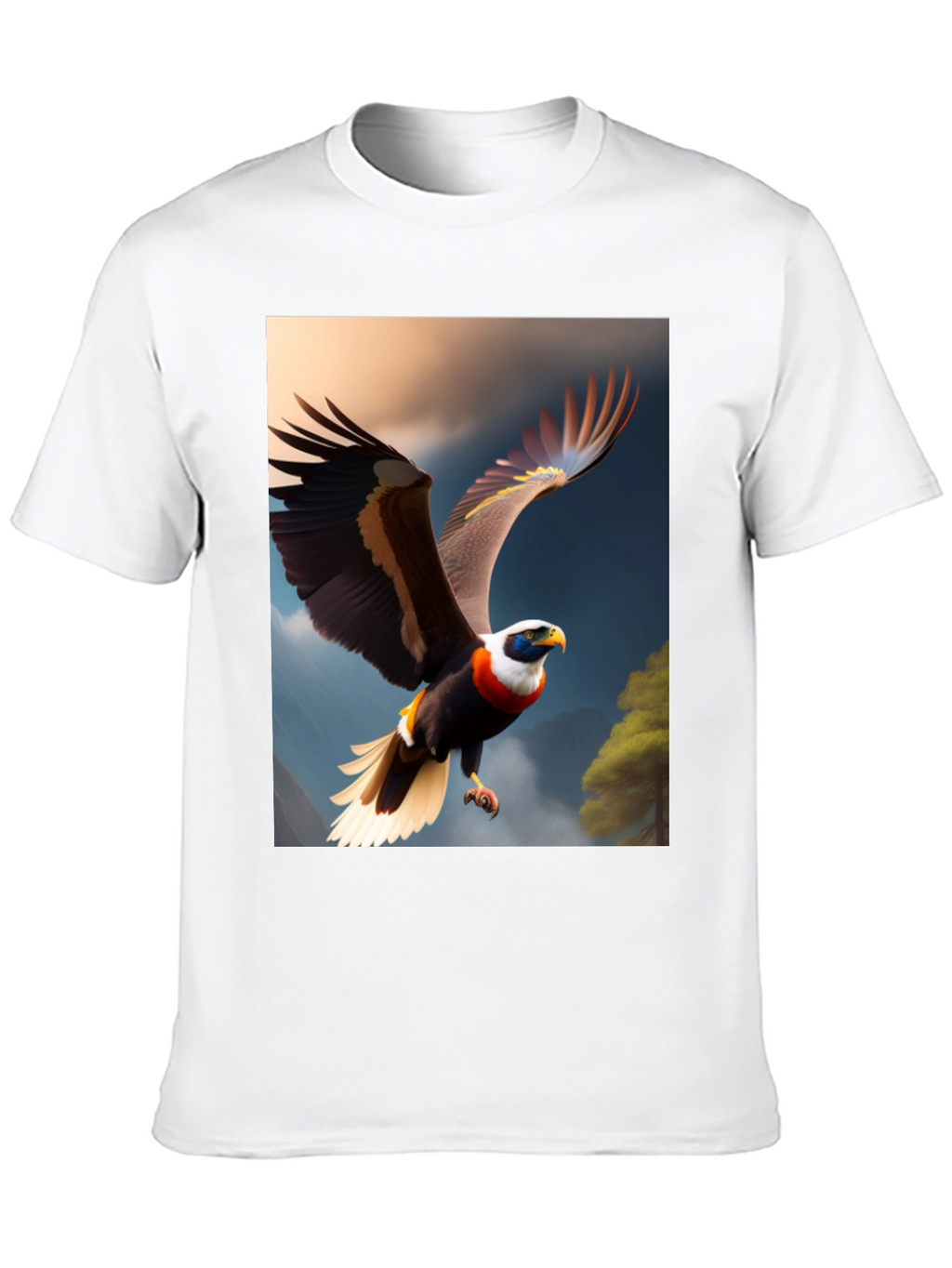 Eagle Print Black T-Shirt
