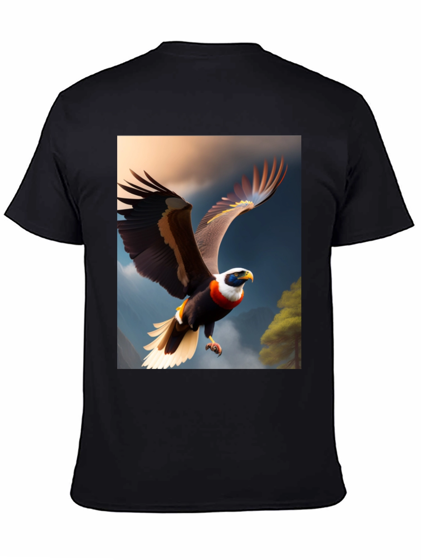 Eagle Print Black T-Shirt