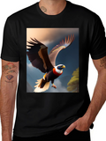 Eagle Print Black T-Shirt