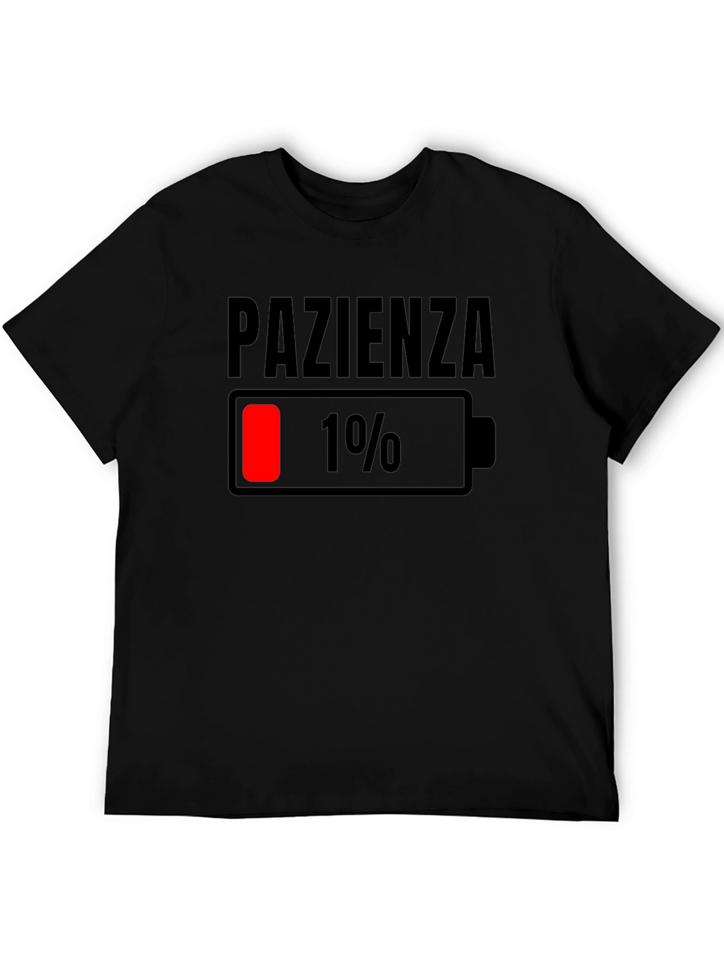 Pazienza 1% Battery Graphic Tee - Black Casual Shirt