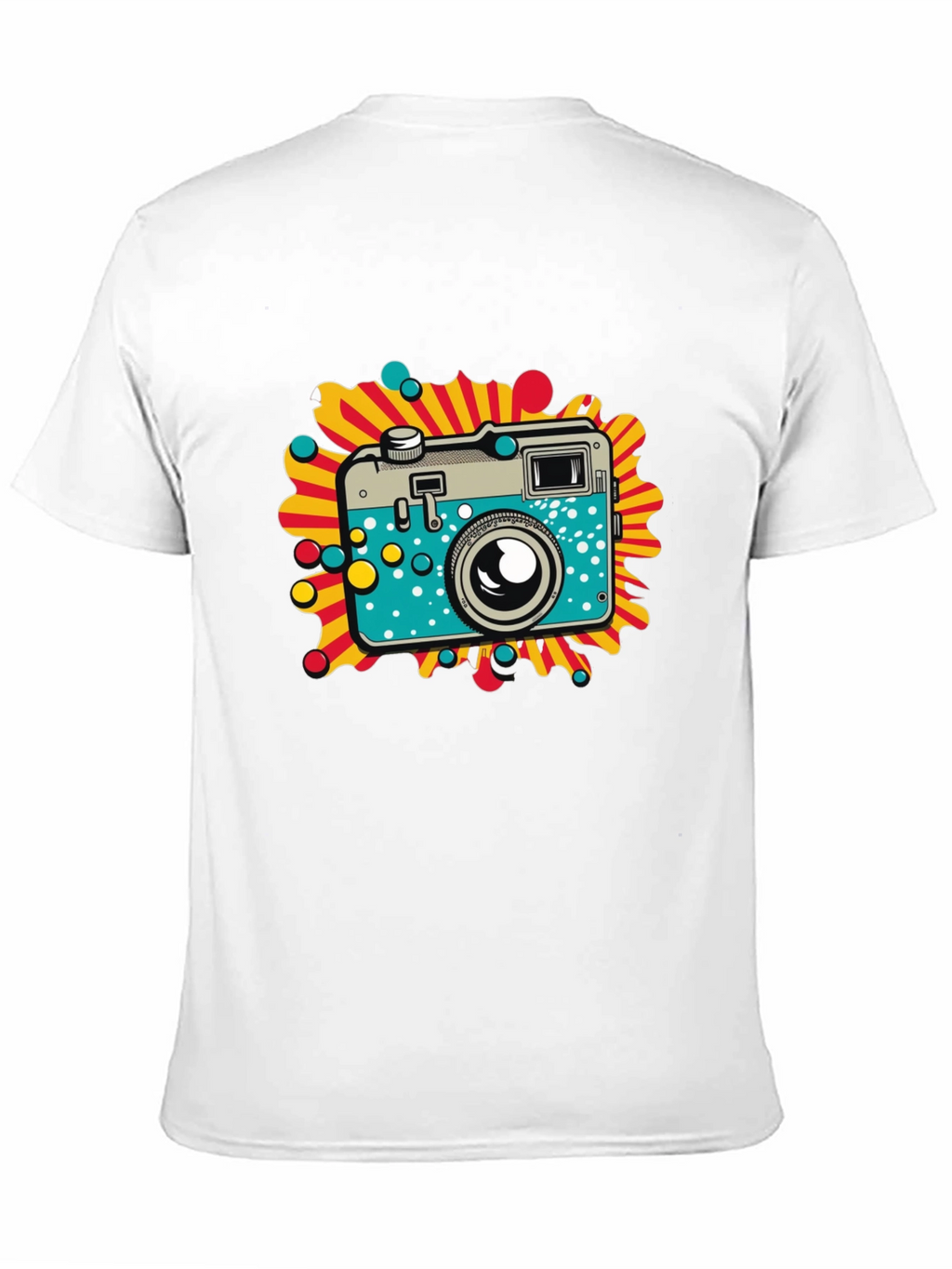 Retro Camera Graphic Black T-Shirt