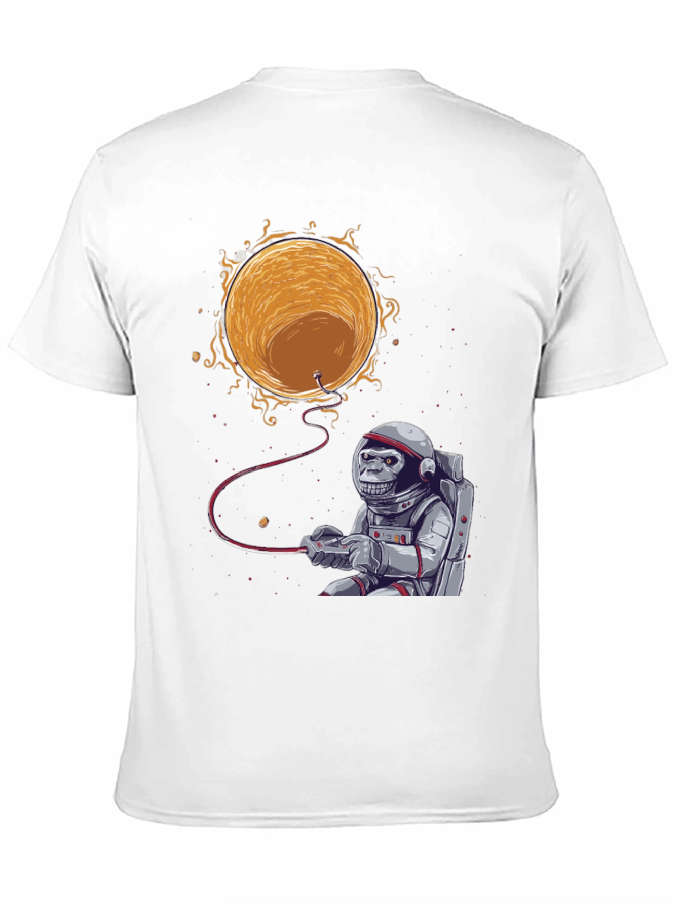 Astronaut Monkey Gamer T-Shirt - Space Adventure