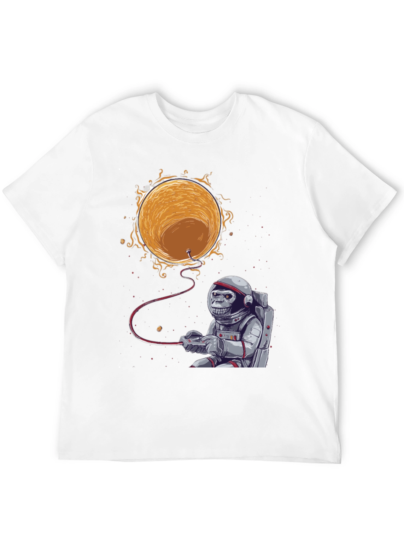Astronaut Monkey Gamer T-Shirt - Space Adventure