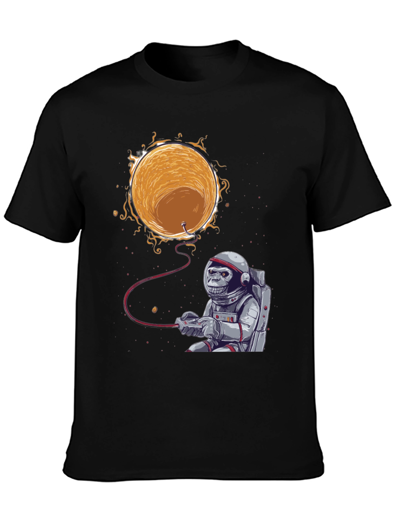Astronaut Monkey Gamer T-Shirt - Space Adventure