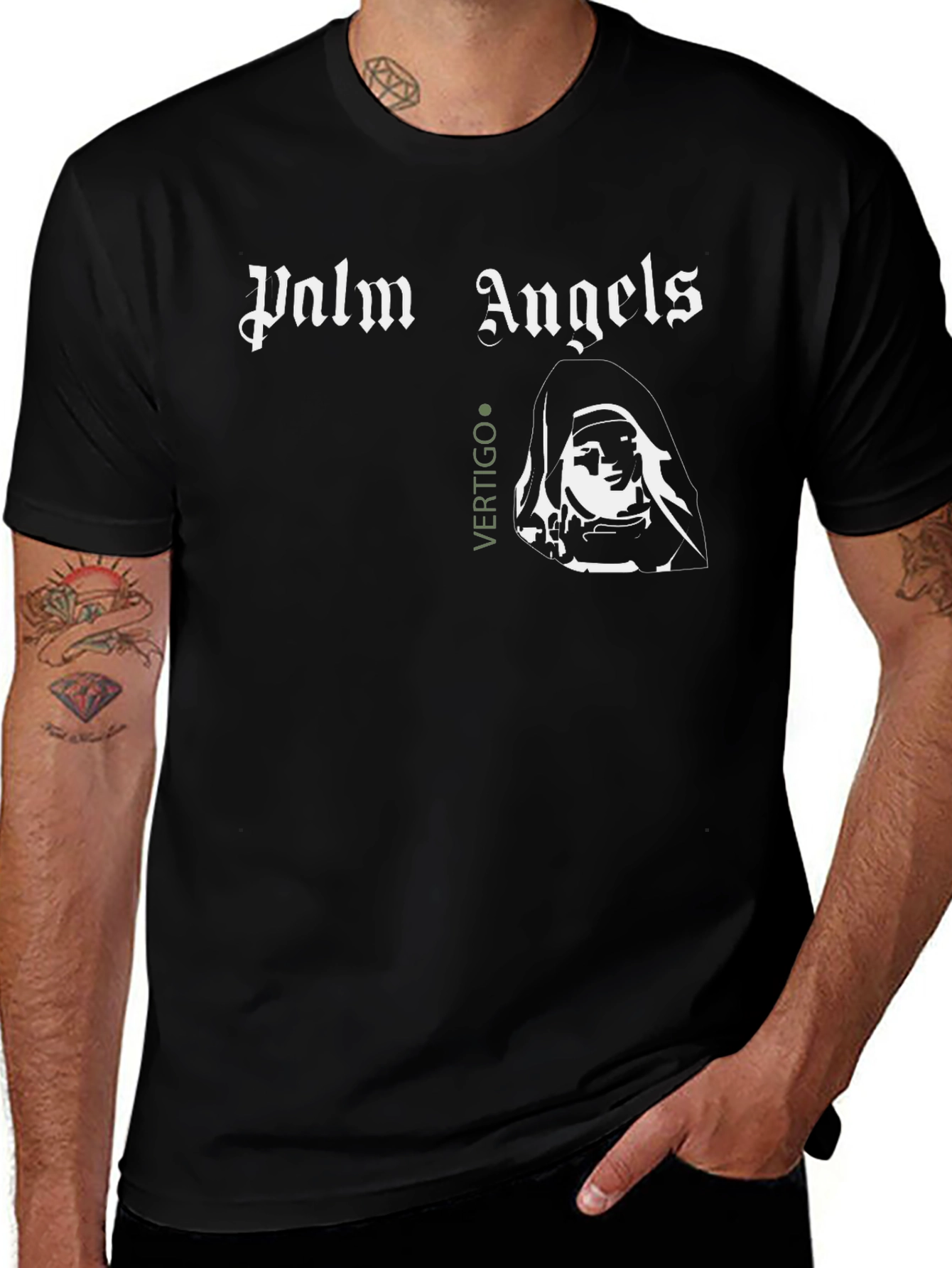 Palm Angels Vertigo Graphic Tee - Black