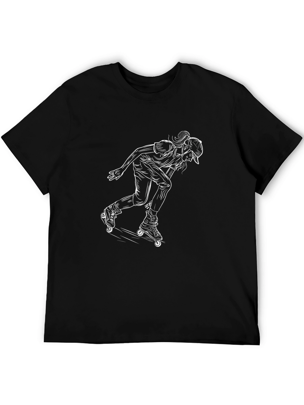 Black Roller Skating Graphic Tee
