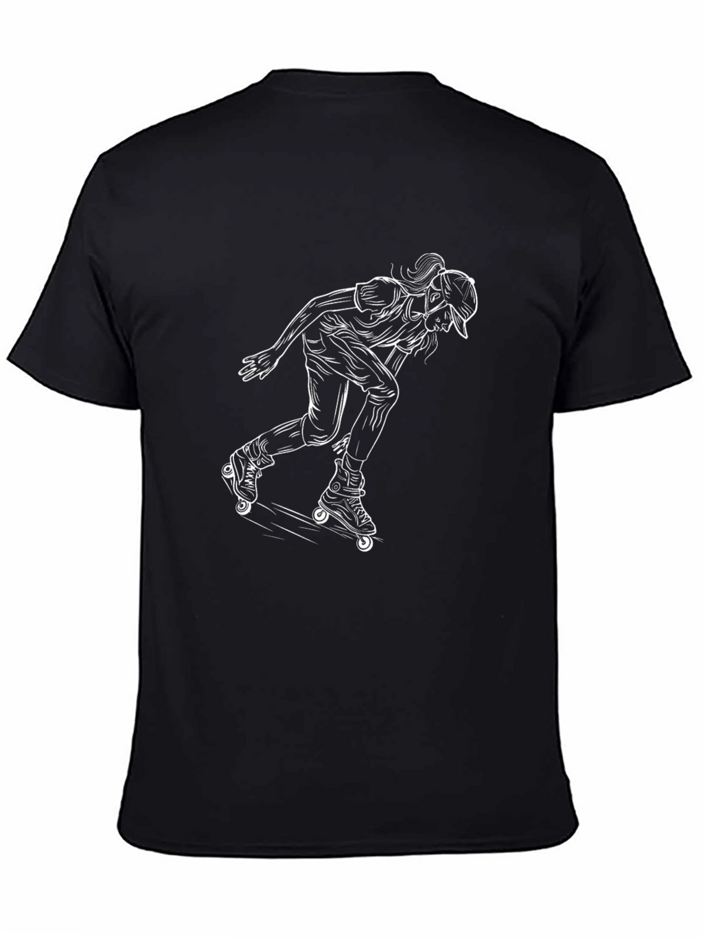 Black Roller Skating Graphic Tee