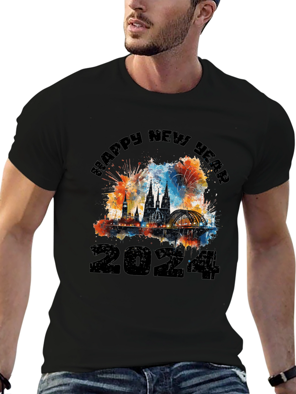 Happy New Year 2024 Graphic T-Shirt