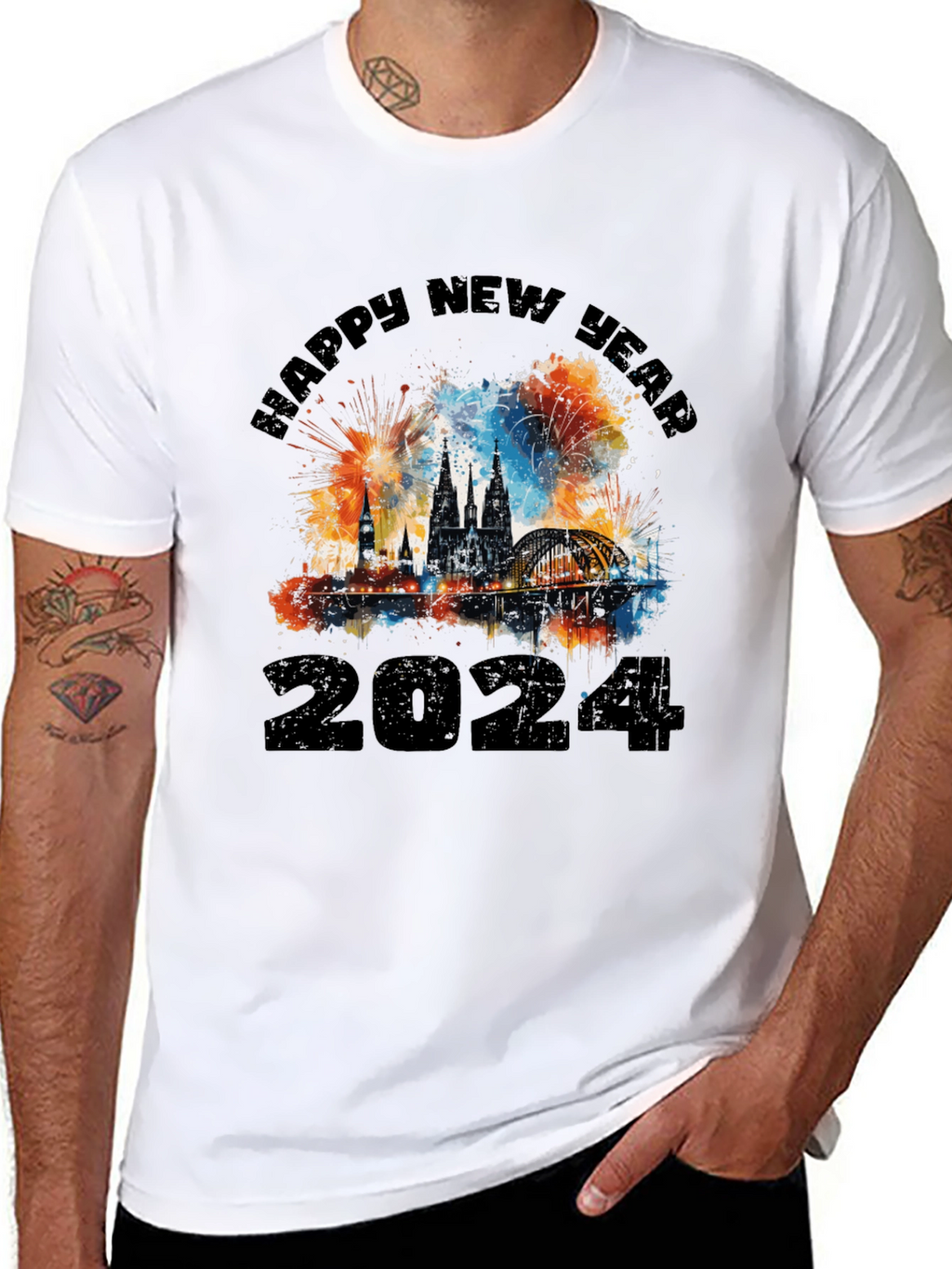 Happy New Year 2024 Graphic T-Shirt
