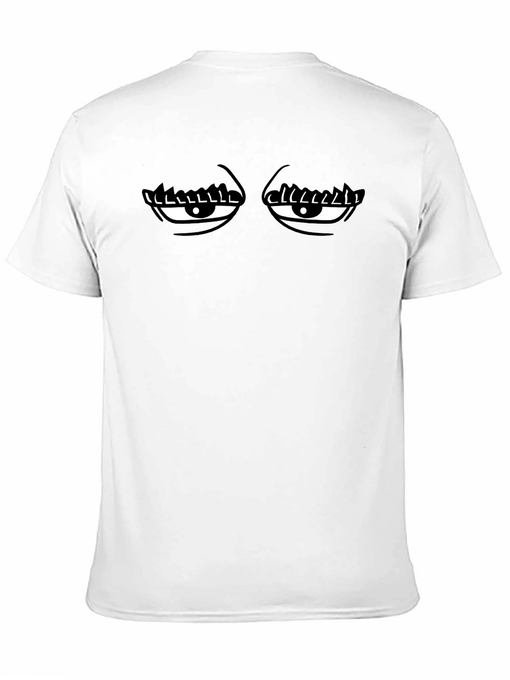 Funny Eye Graphic Black Cotton T-Shirt