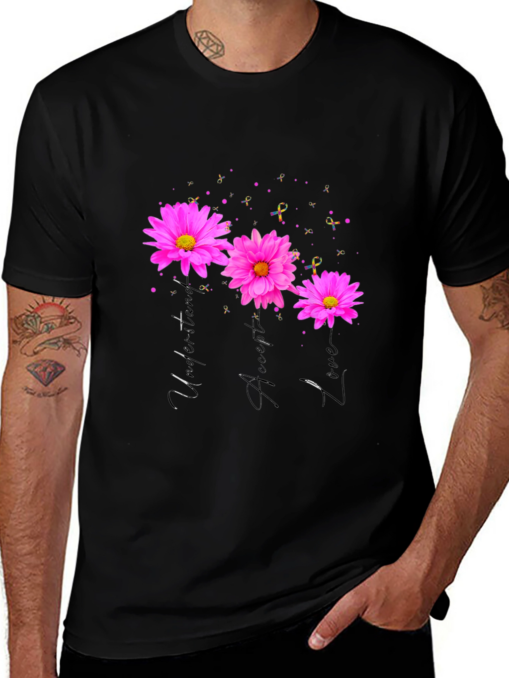 Hope Accept Love Flower T-Shirt