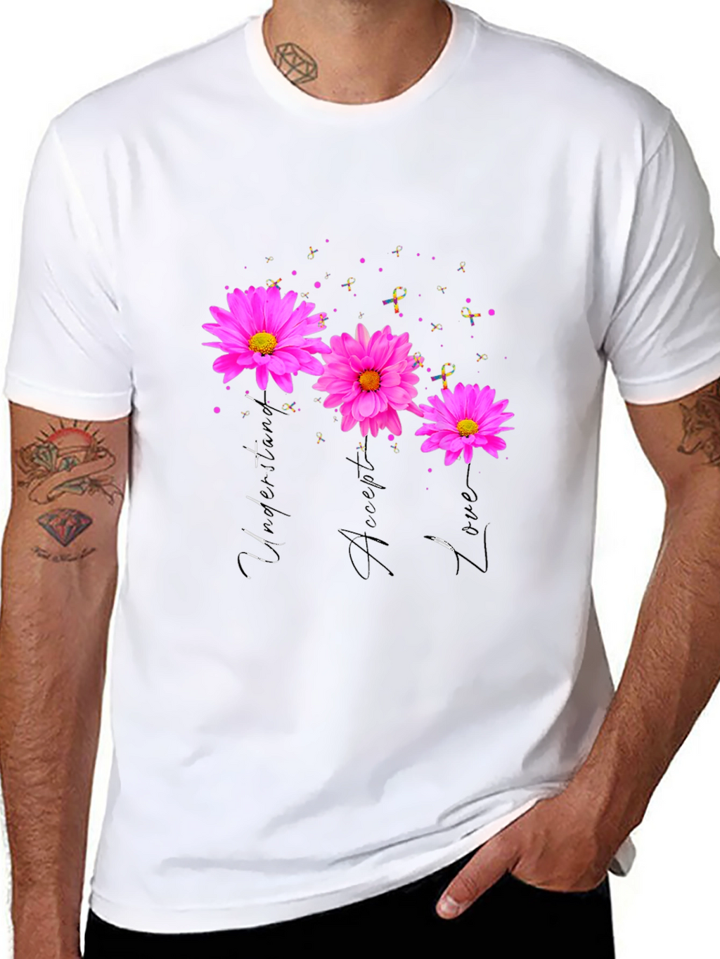 Hope Accept Love Flower T-Shirt