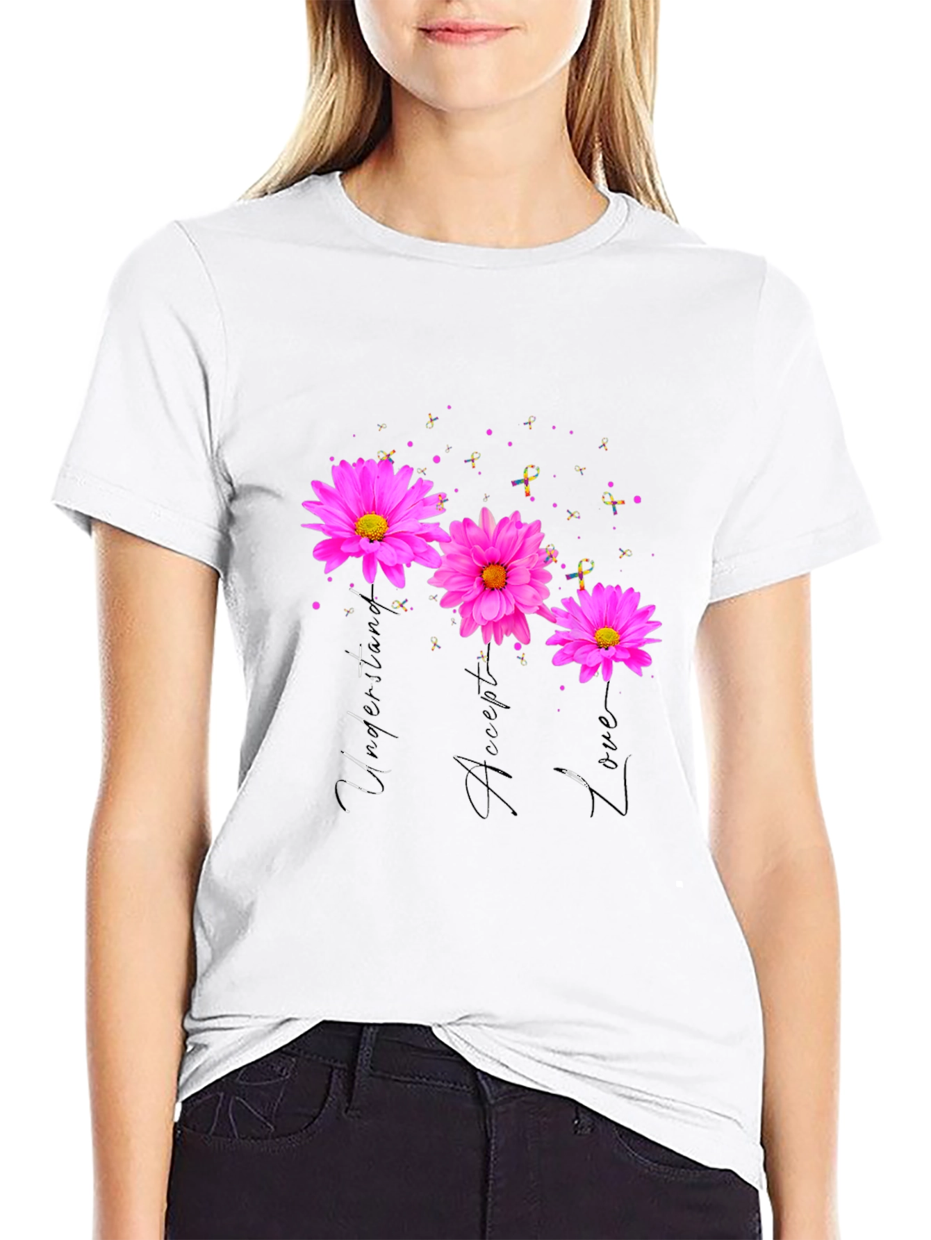 Hope Accept Love Flower T-Shirt