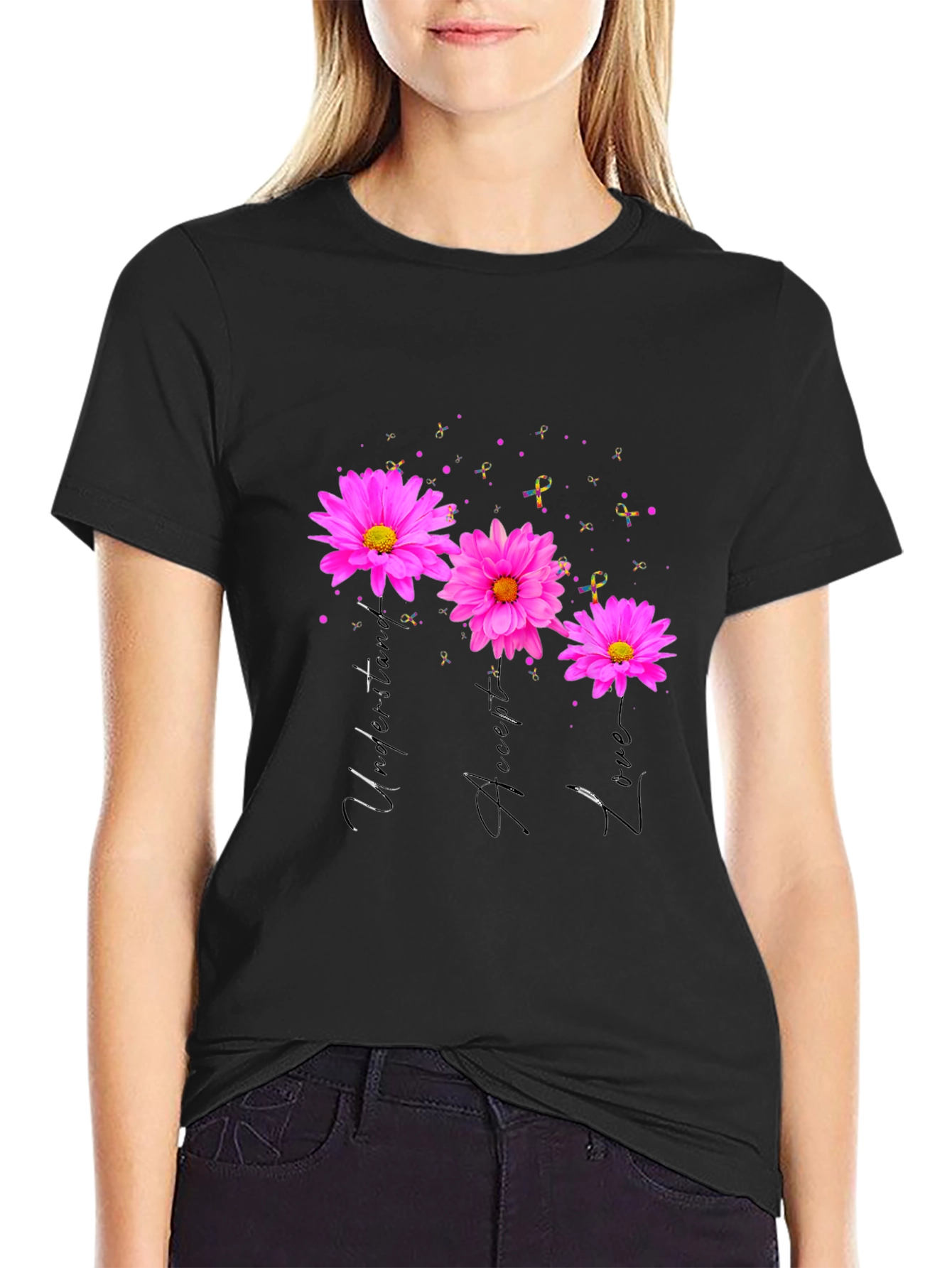 Hope Accept Love Flower T-Shirt