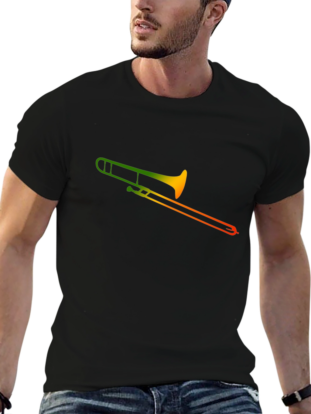 Trombone Gradient T-Shirt - Musicians Tee