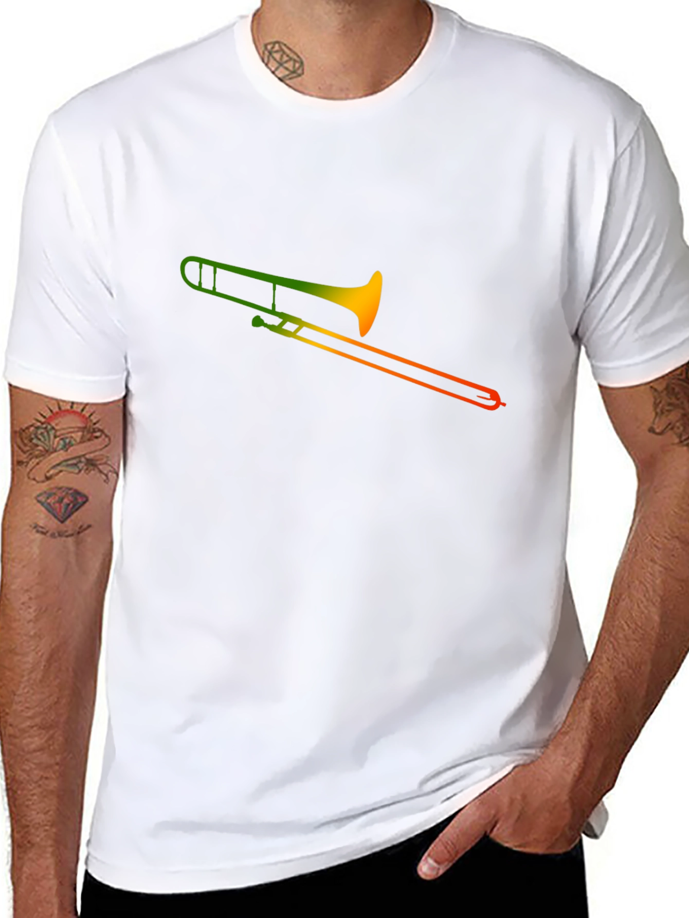 Trombone Gradient T-Shirt - Musicians Tee