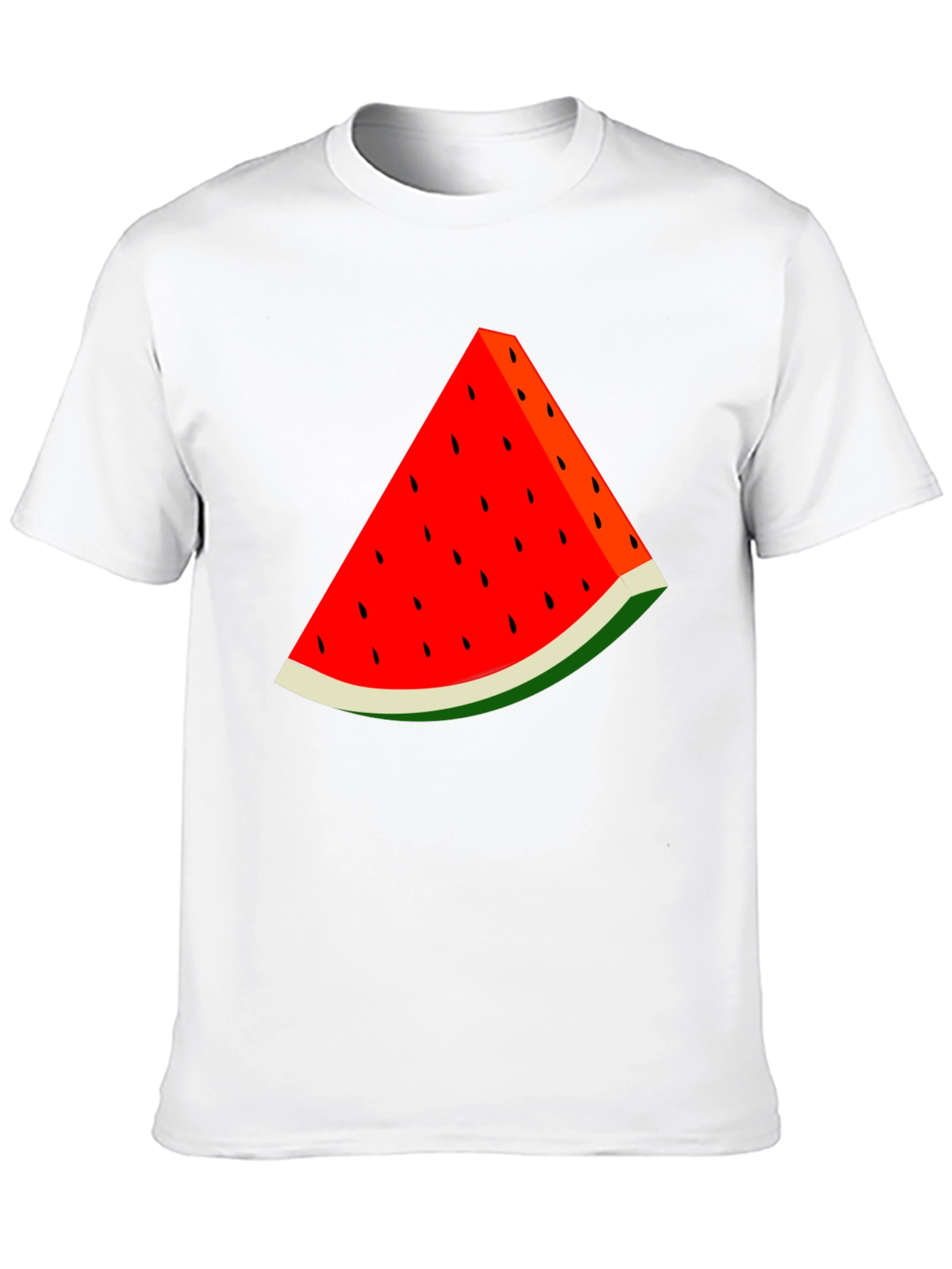 Watermelon Slice Graphic Black T-Shirt