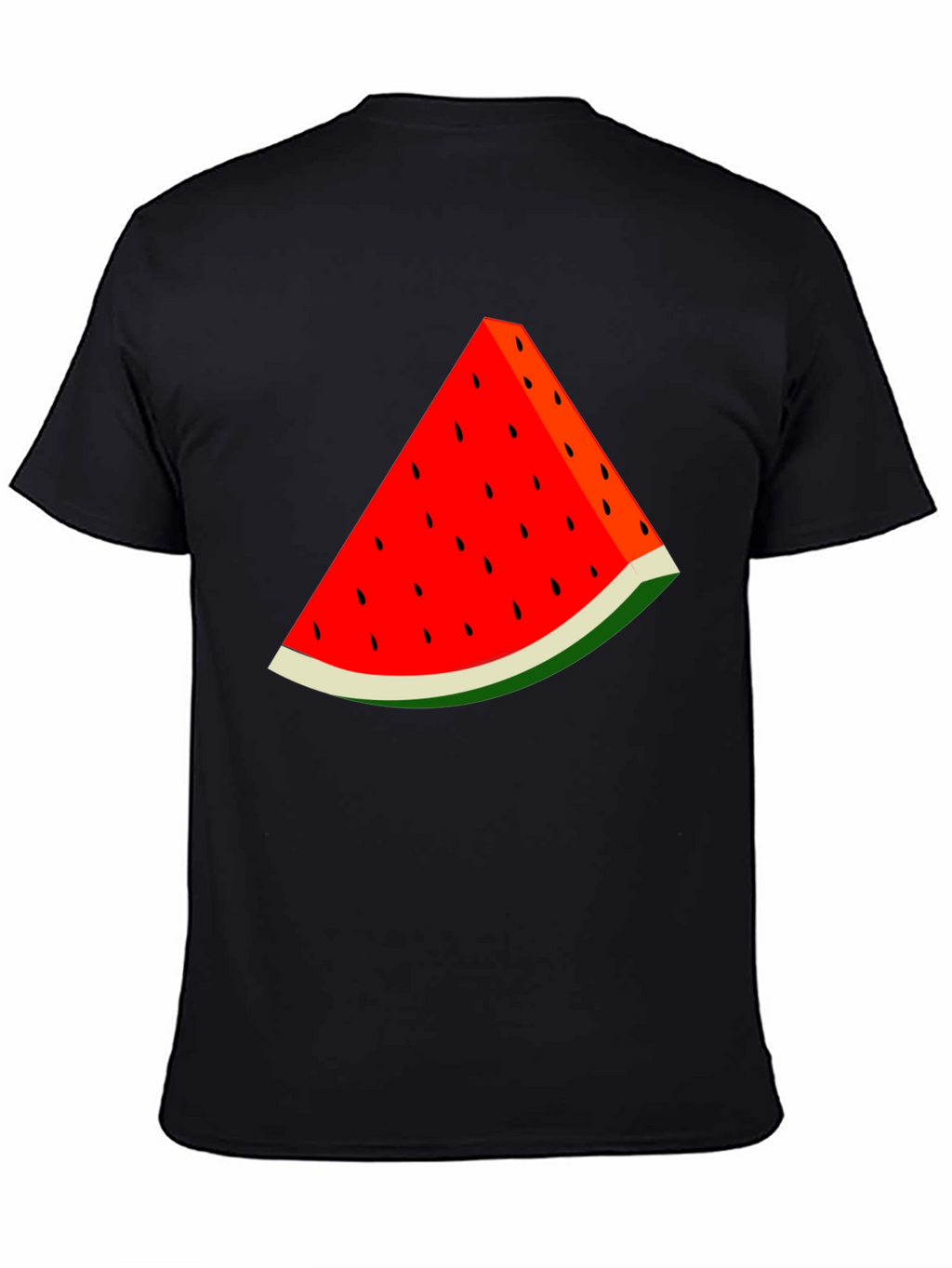 Watermelon Slice Graphic Black T-Shirt