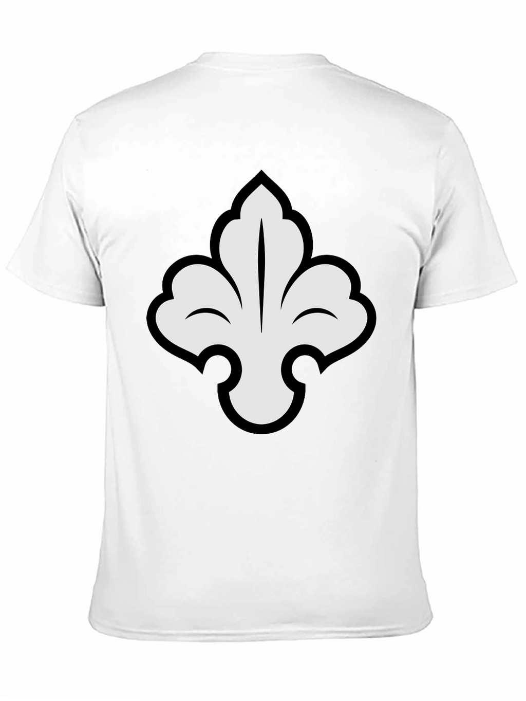Elegant Fleur-de-lis Graphic Tee - Stylish Black T-Shirt
