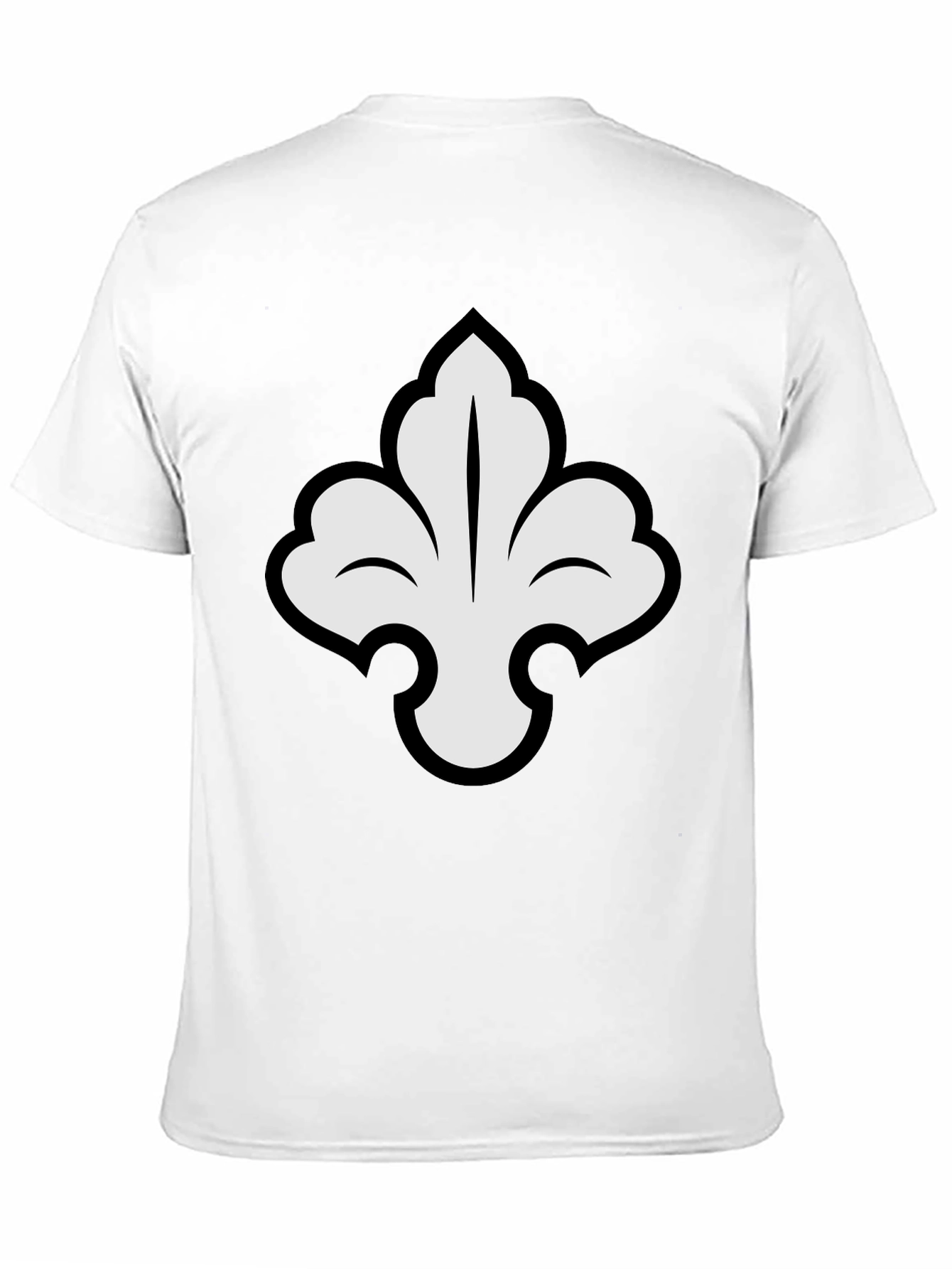 Elegant Fleur-de-lis Graphic Tee - Stylish Black T-Shirt