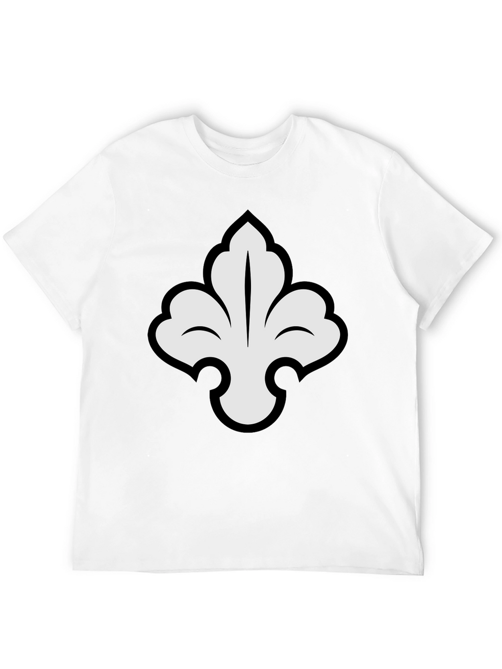 Elegant Fleur-de-lis Graphic Tee - Stylish Black T-Shirt