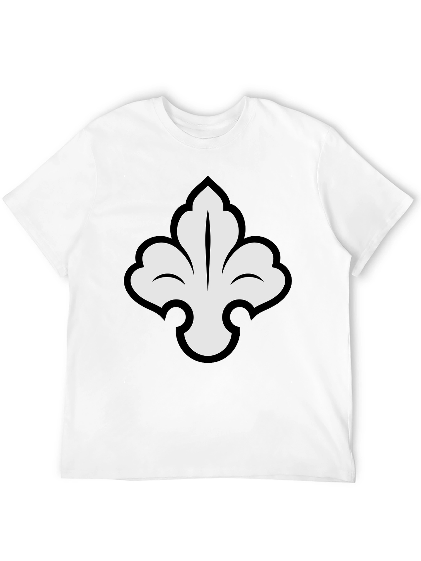 Elegant Fleur-de-lis Graphic Tee - Stylish Black T-Shirt